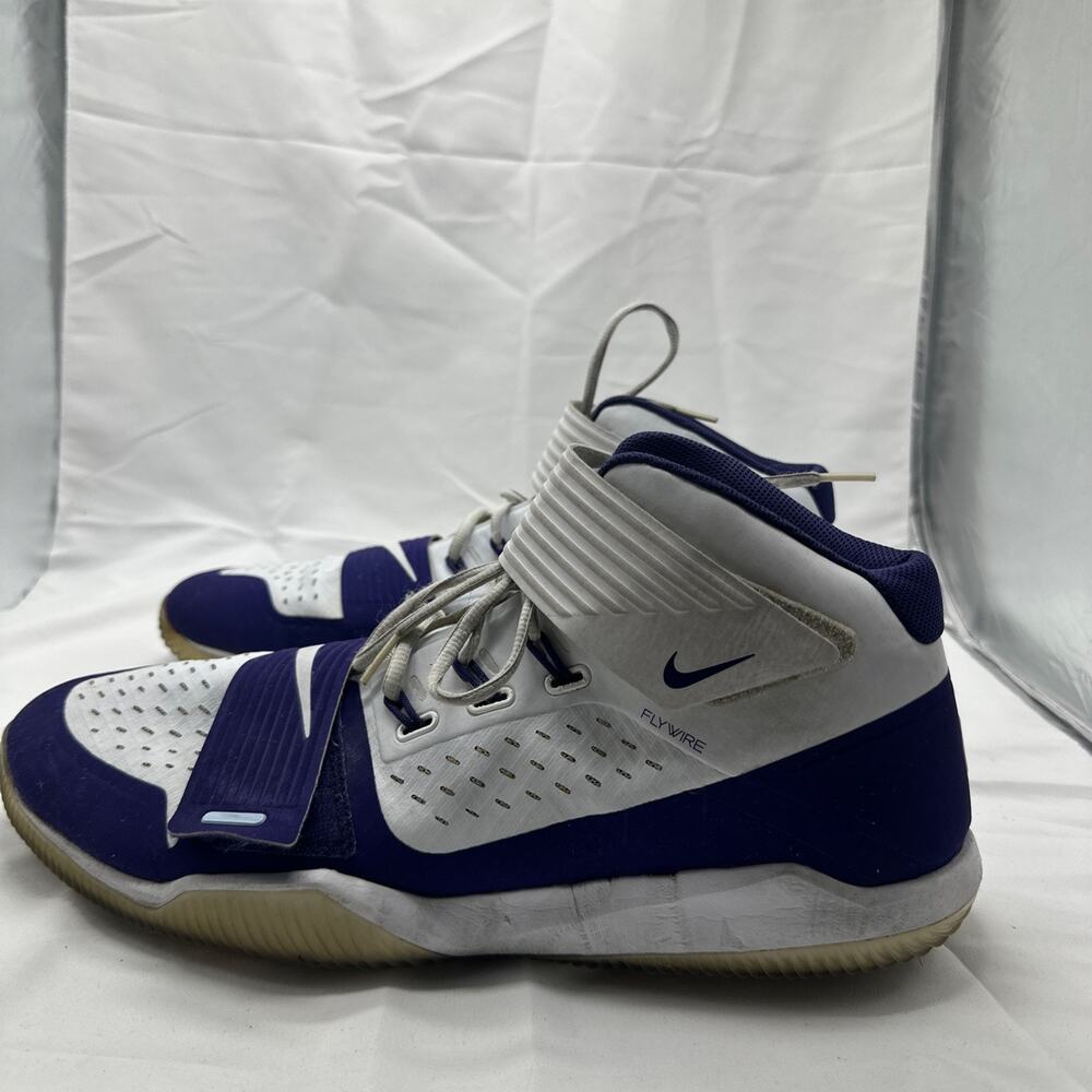 NIKE Zoom Force Savage Turf Football Shoes Mens 15 White Purple Cleat AQ8130-106